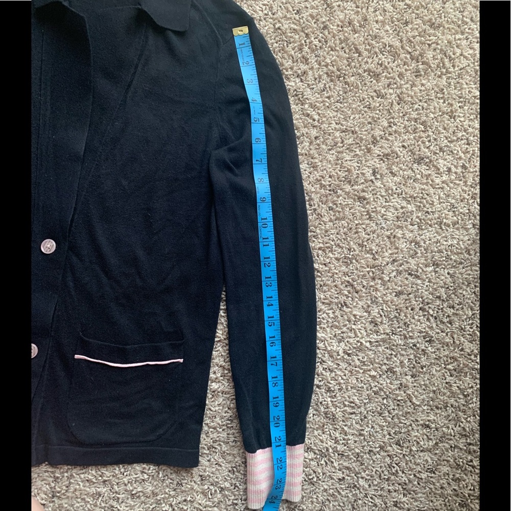 MARC BY MARC JACOBS 56%Silk 3% Cashmere Black OpenCardigan Long Sleeve Bottoms S - Picture 8 of 10